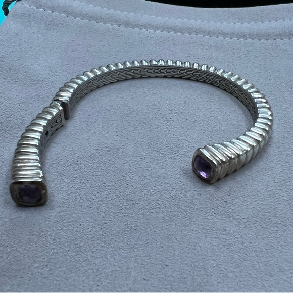 🔴Authentic JOHN HARDY Amethyst Sterling Silver Cuff/ Bracelet 🔴 - Picture 5 of 10